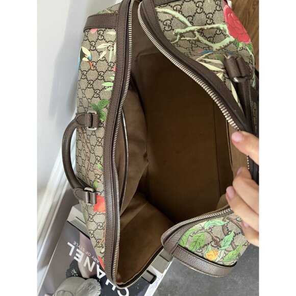 Gucci Convertible Duffle Bag Tian Print GG Coated Canvas Medium - Picture 10 of 13